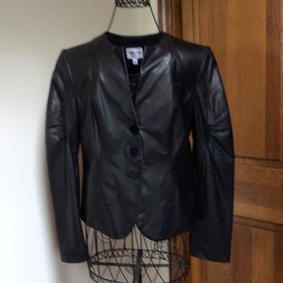 Armani black lamb leather jacket, 6 - Picture 7 of 10
